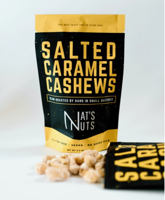 Nat's Nuts. Slow Roasted all natural favored nuts. Vegan and